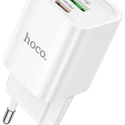 Hoco Charm 30W PD + QC3.0 Dual Port Fast Charger EU