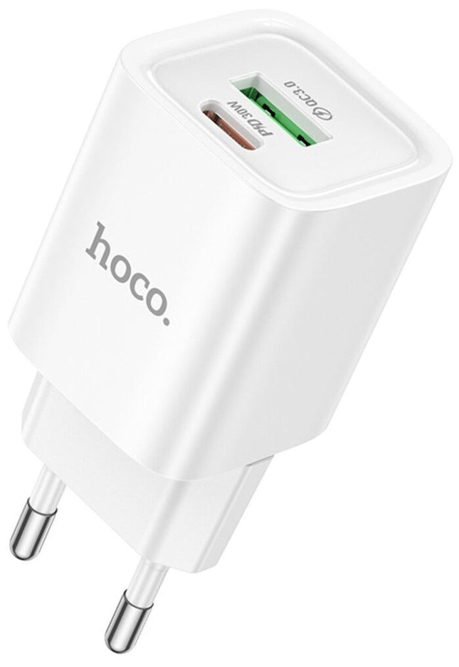 Hoco Charm 30W PD + QC3.0 Dual Port Fast Charger EU