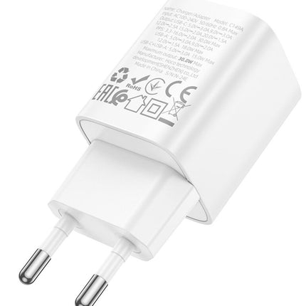 Hoco Charm 30W PD + QC3.0 Dual Port Fast Charger EU