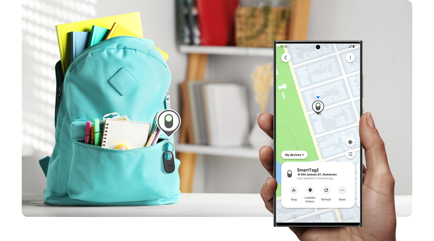 سامسونج Galaxy SmartTag2 — جهاز تتبع ذكي للأغراض سامسونج Galaxy SmartTag2 — جهاز تتبع ذكي للأغراض