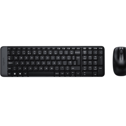 Logitech MK220 Wireless Keyboard and Mouse Combo - Compact Design - 2.4 GHz Reliable Connection - 24-Month Keyboard Battery Life - Black