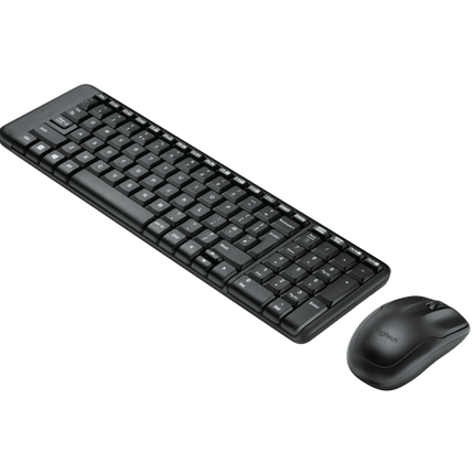 Logitech MK220 Wireless Keyboard and Mouse Combo - Compact Design - 2.4 GHz Reliable Connection - 24-Month Keyboard Battery Life - Black