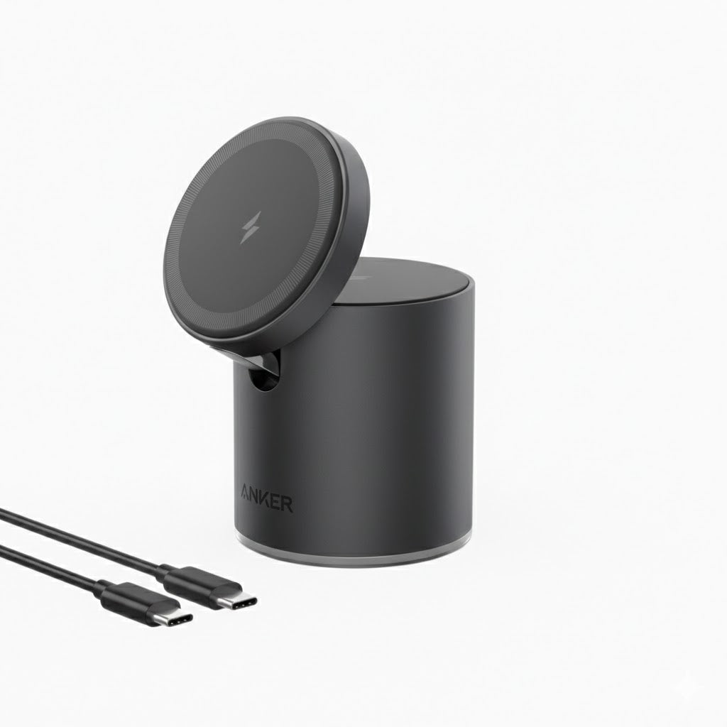 منصة شحن أنكر 623 ماج جو المغناطيسية 2 في 1 مع كابل USB-C منصة شحن أنكر 623 ماج جو المغناطيسية 2 في 1 مع كابل USB-C