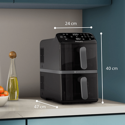 Philips Airfryer 4000 Series Stacked Dual Basket 10L