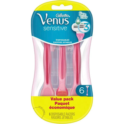 Gillette Venus Sensitive Disposable Razors for Women 6 Pack