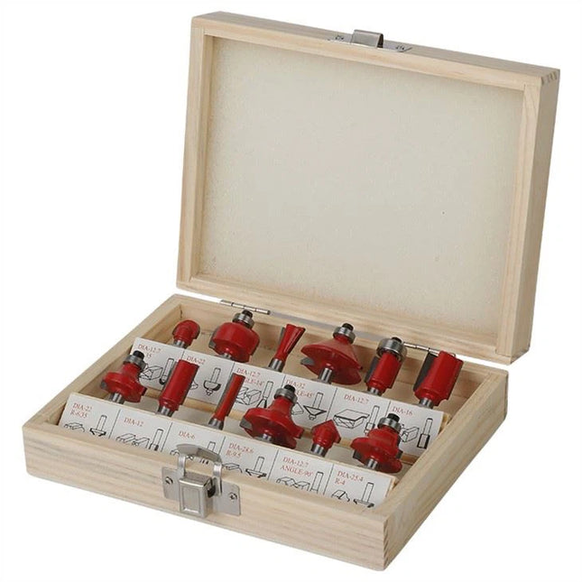 Wood Router Bit Set (12 Pieces)