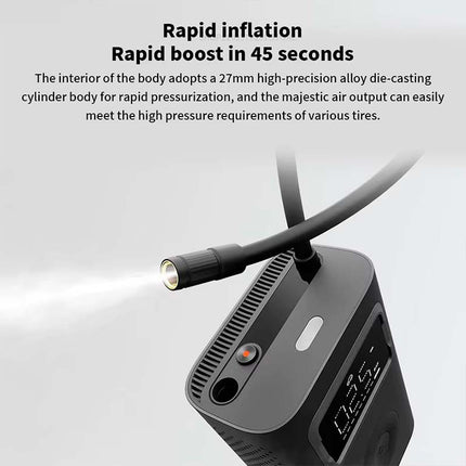 Xiaomi BHR9099GL - منفاخ الإطارات بمحرك عالي الأداء، أسود