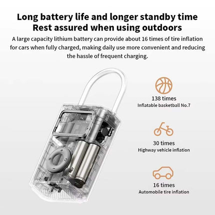 Xiaomi BHR9099GL - منفاخ الإطارات بمحرك عالي الأداء، أسود