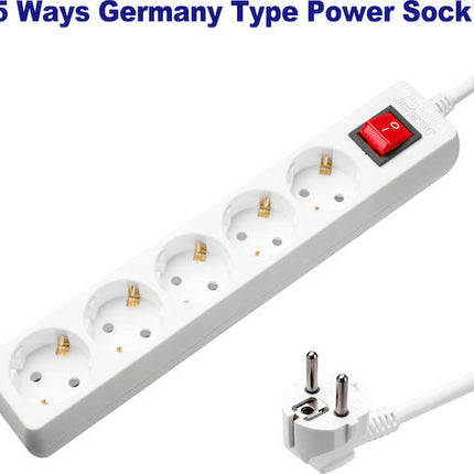 EMTOP EMEJ7305 – 5-Socket Power Extension Cord (1.4m)