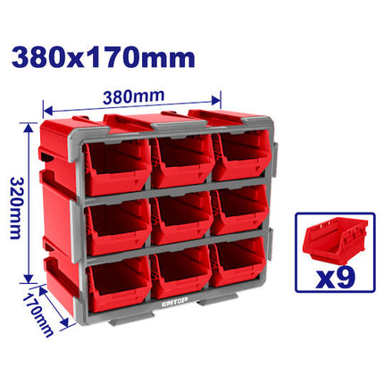 EMTOP EMTB8330  Screw Organizer Cabinet - 9 cans