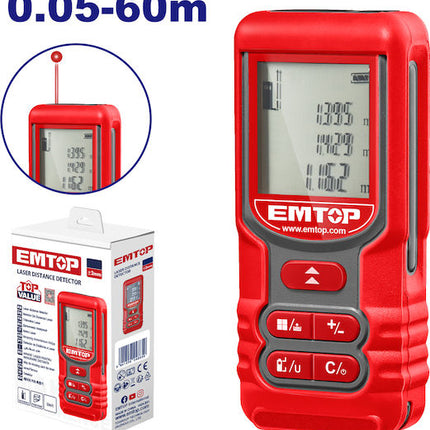 EMTOP EMDL1516 Laser Distance Meter – 60m