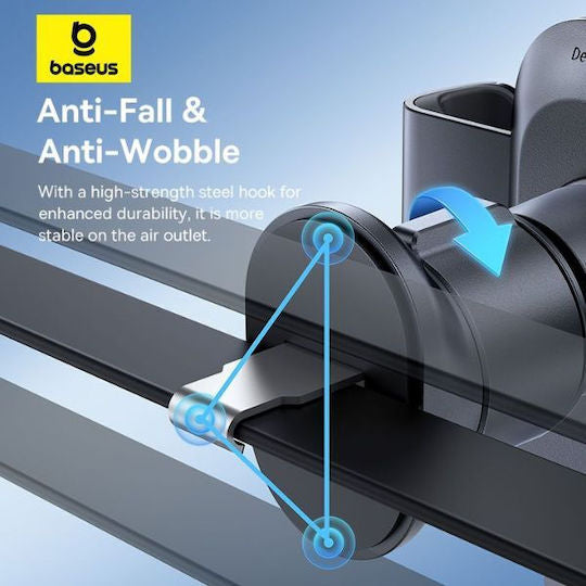 Baseus Metal Age Go Gravity Car Mount - Universal Air Vent Phone Holder - One-Hand Operation - Mechanical Gravity Linkage - Stable Support - 360 Degree Rotation Baseus Metal Age Go Gravity Car Mount - Universal Air Vent Phone Holder - One-Hand Operation - Mechanical Gravity Linkage - Stable Support - 360 Degree Rotation