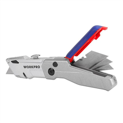 WORKPRO Aluminum Retractable Folding Utility Knife | WP211011