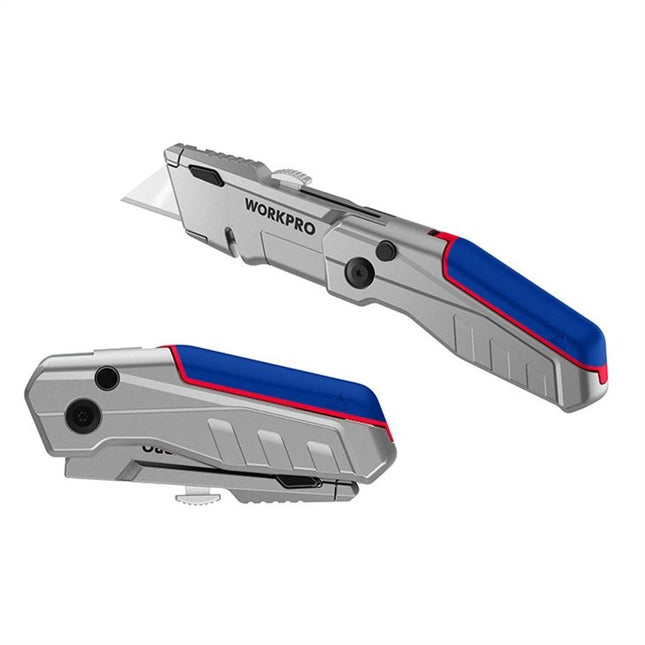 WORKPRO Aluminum Retractable Folding Utility Knife | WP211011