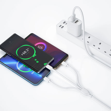 مجموعة شاحن WiWU ثنائي USB + كابل 3 في 1